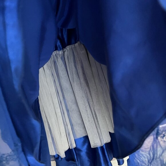 Blue Mermaid Skirt Prom Dress with beautiful beading -- only worn once! - Picture 5 of 10